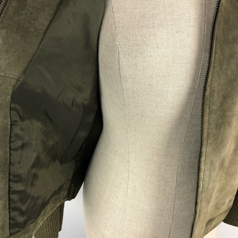 Pendleton Green Leather Merino Wool Petite Small - Picture 5 of 8